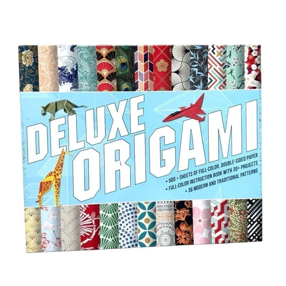 New Deluxe Origami More Than 500 Sheets of Double-Sided Paper Plus 30 Projects